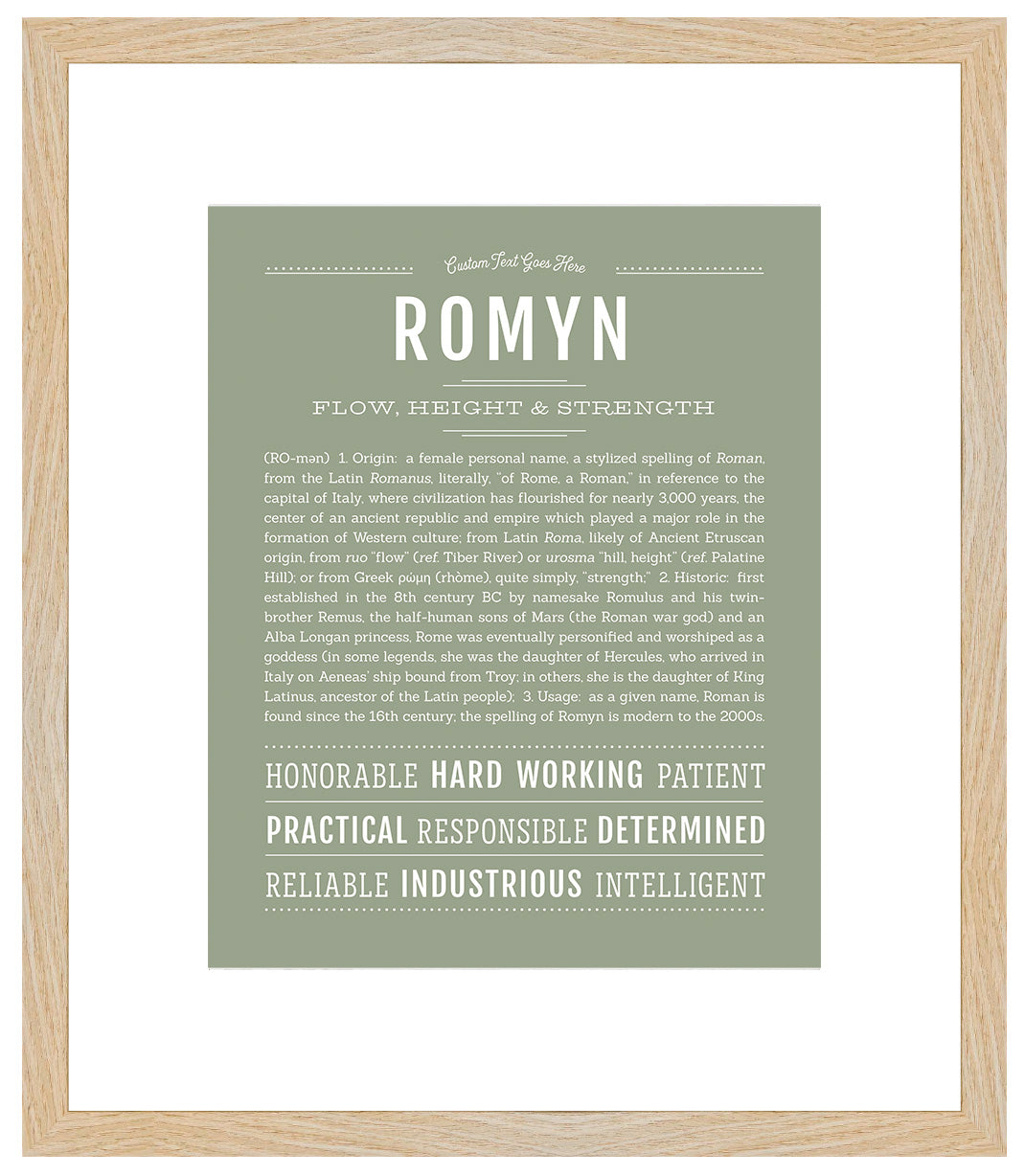 Romyn (female) | Name Art Print