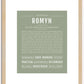 Romyn (male) | Name Art Print