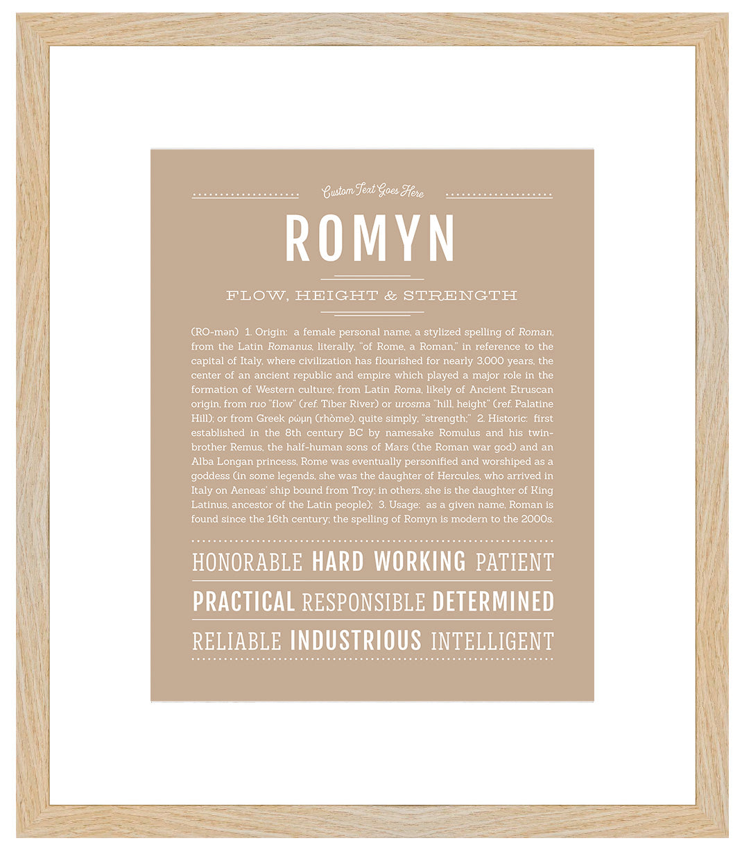 Romyn (female) | Name Art Print