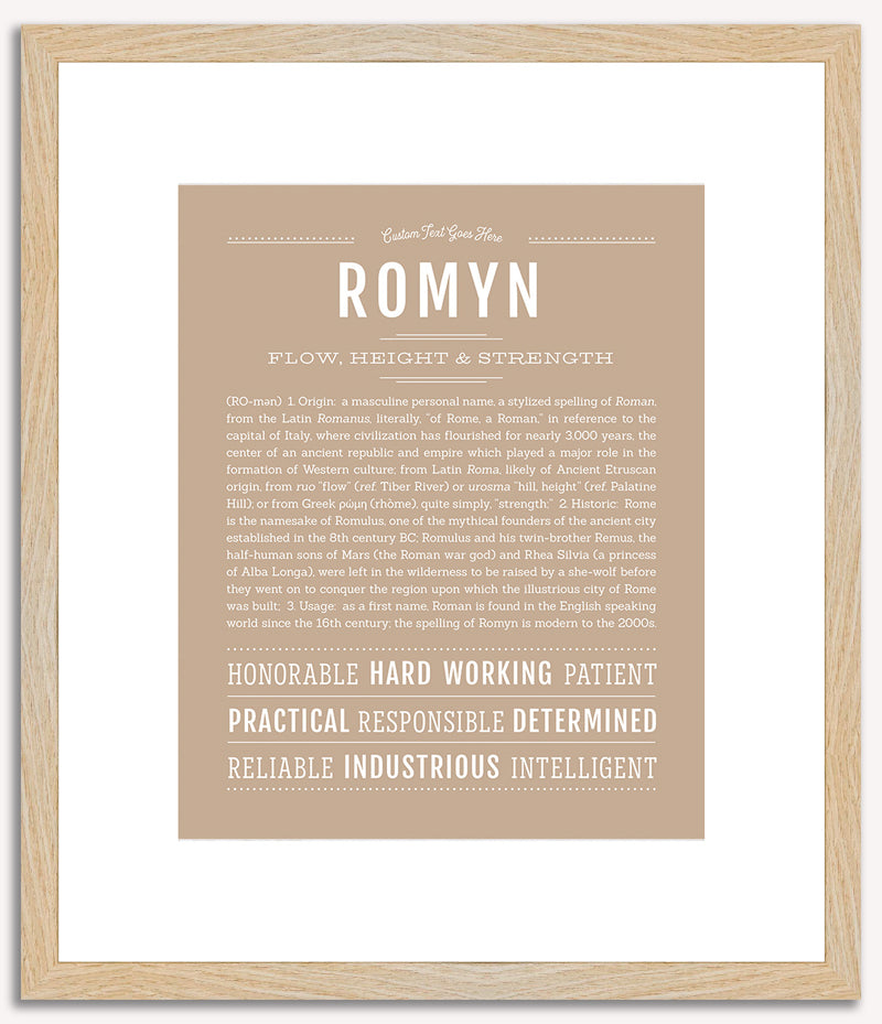 Romyn (male) | Name Art Print