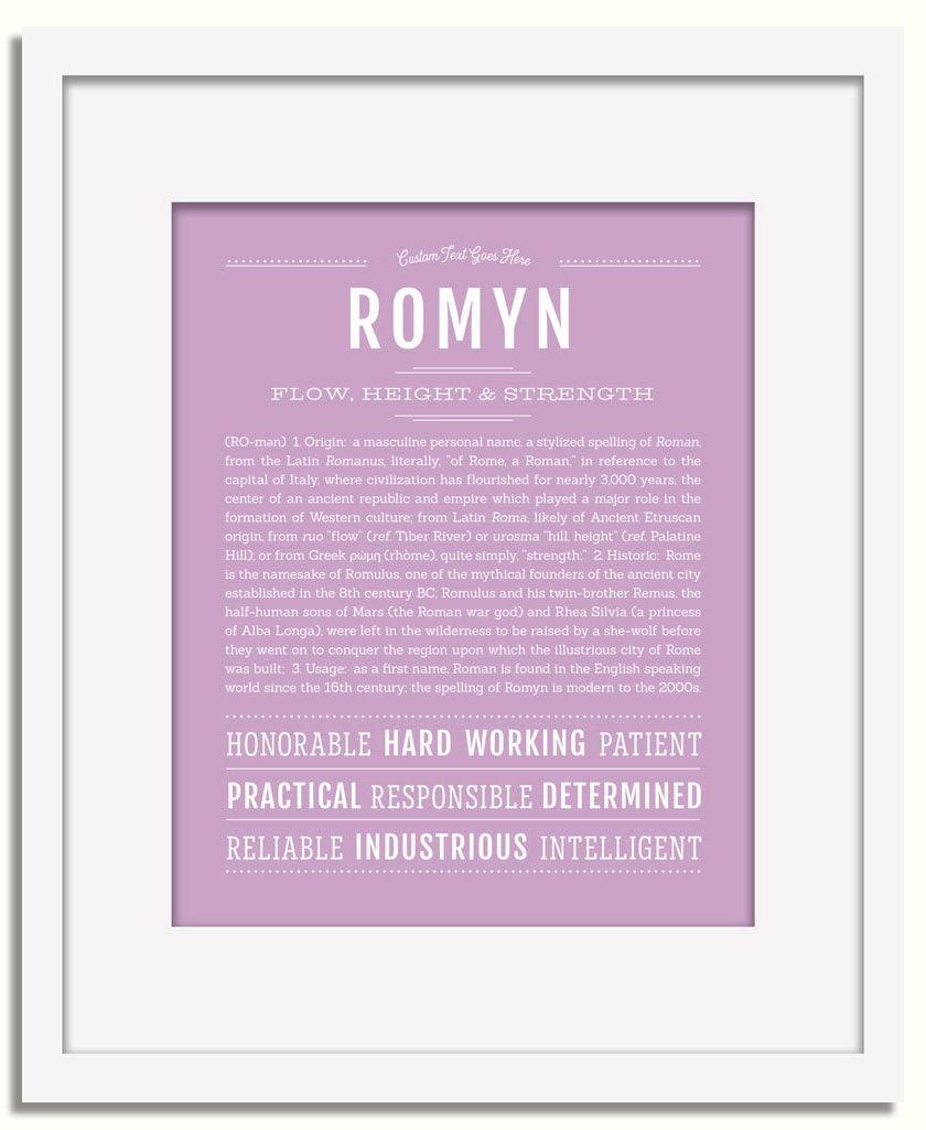 Frame Options | Lilac | White Frame, Matted