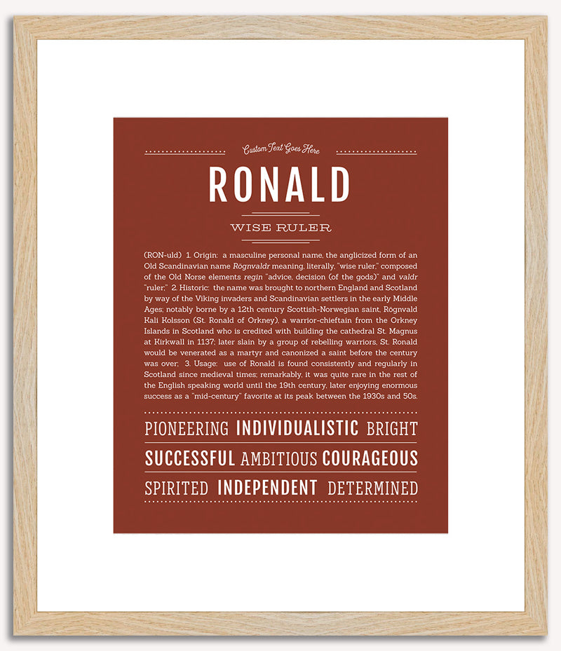 Ronald | Name Art Print