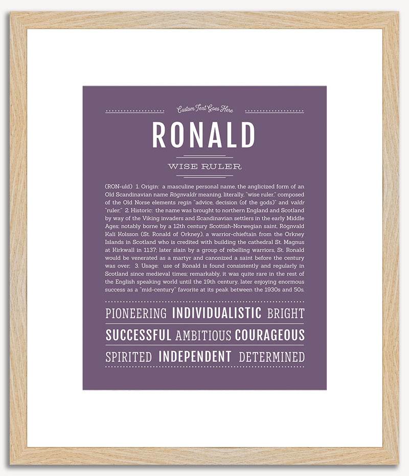 Ronald | Name Art Print