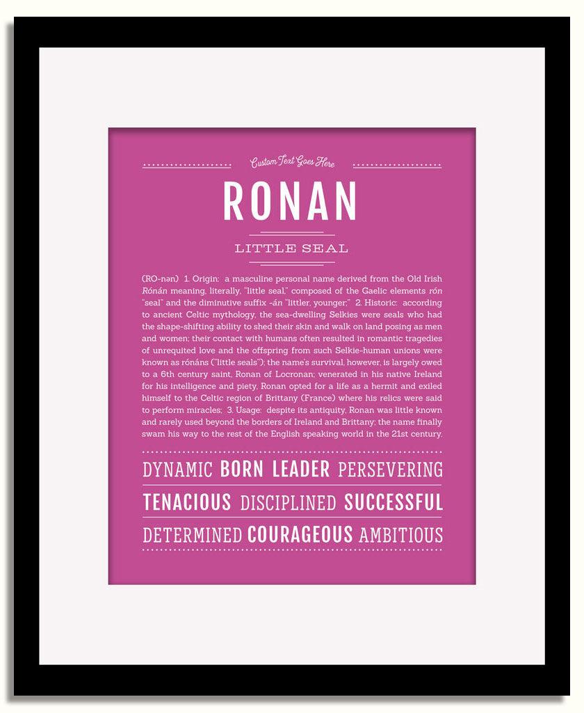 Frame Options | Dark Pink | Black Frame, Matted