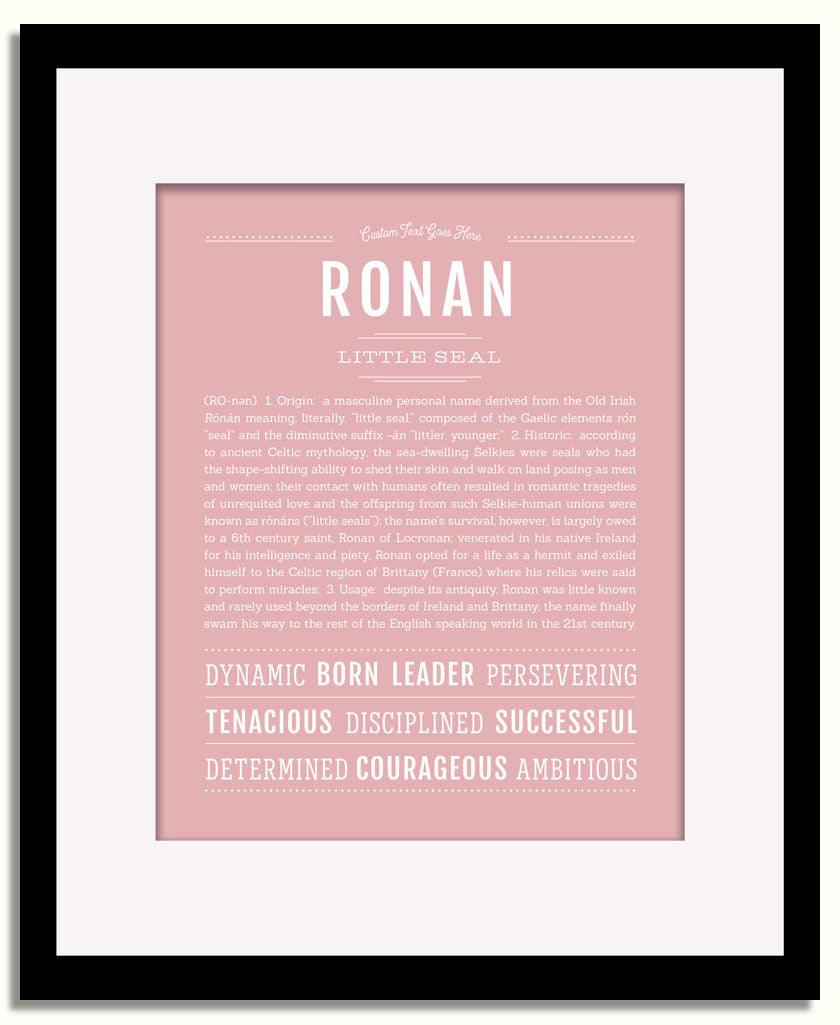 Frame Options | Dusty Rose | Black Frame, Matted