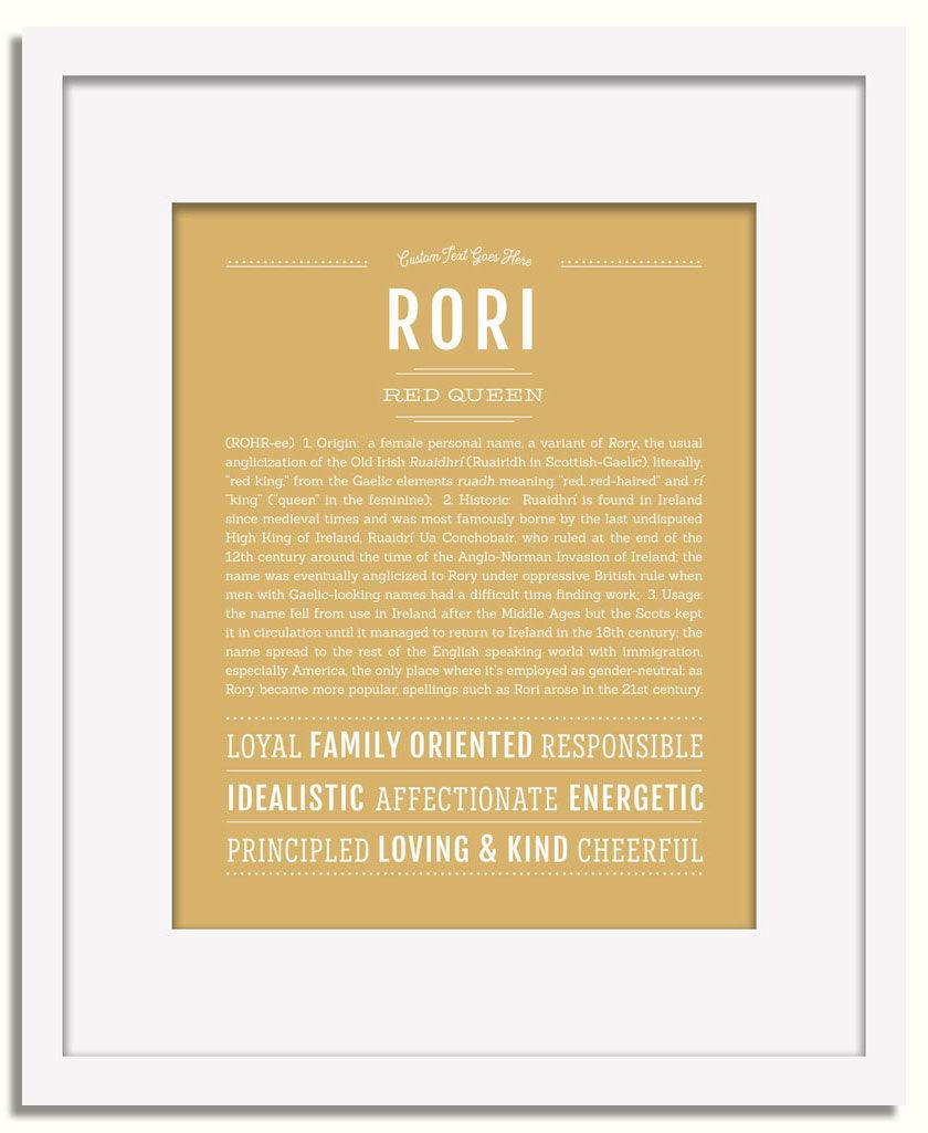 Frame Options | Matte Gold | White Frame, Matted