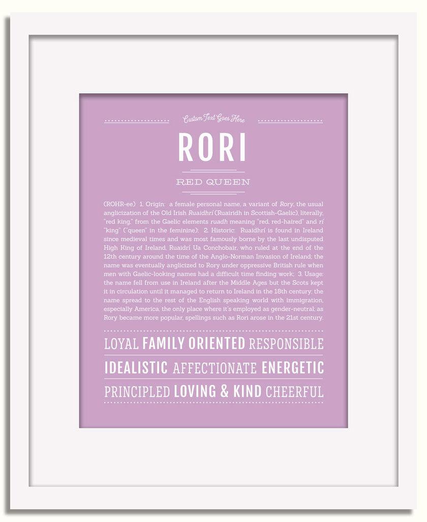 Frame Options | Lilac | White Frame, Matted