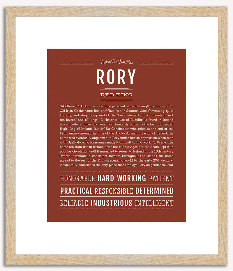 Rory (male) | Name Art Print