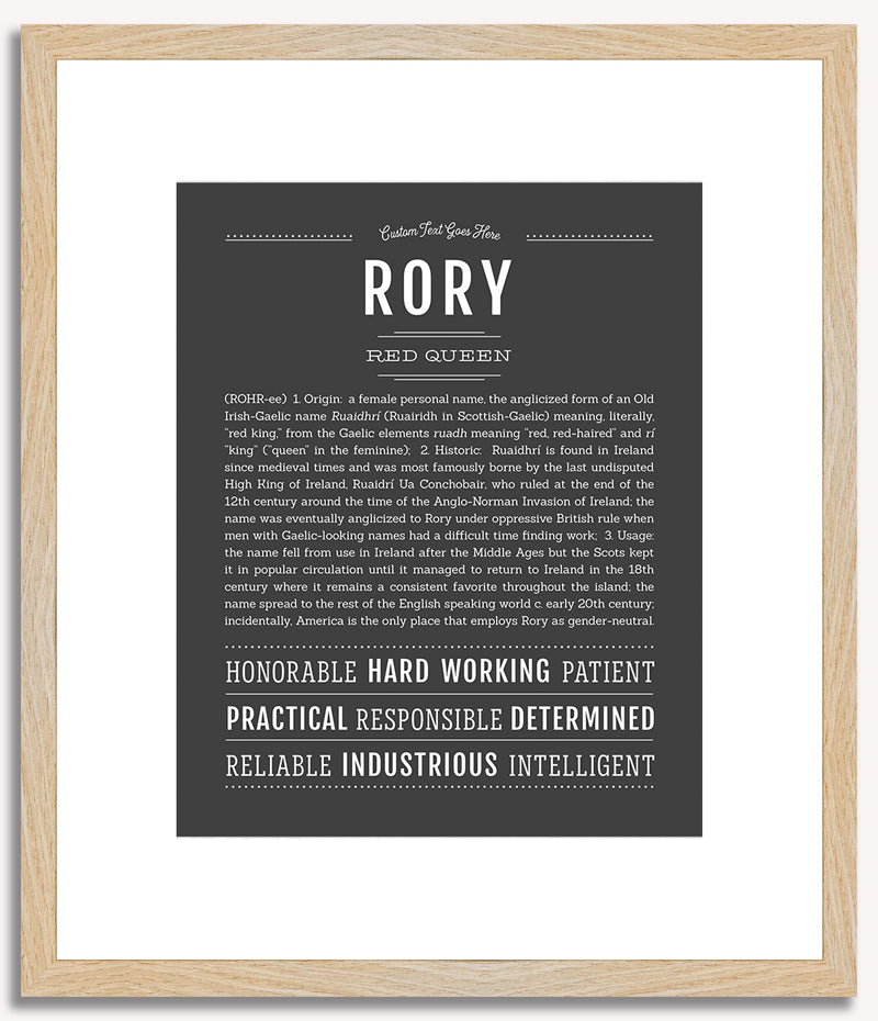 Rory (male) | Name Art Print