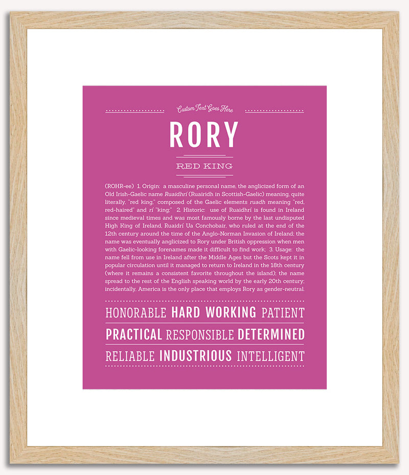 Rory (male) | Name Art Print