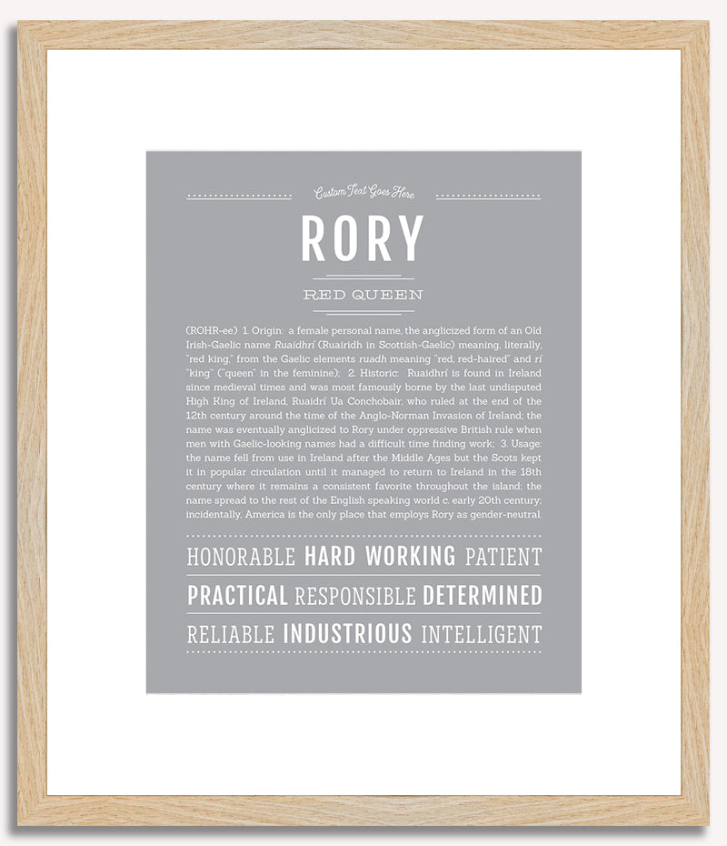 Rory (male) | Name Art Print