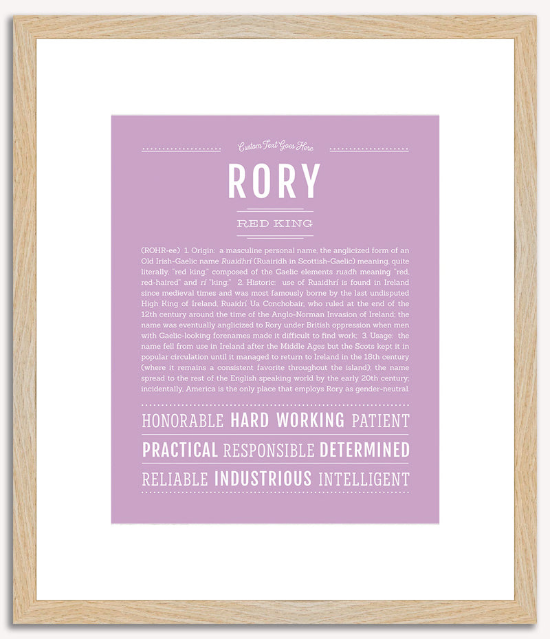 Rory (male) | Name Art Print