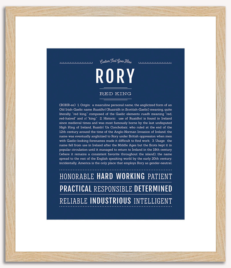 Rory (male) | Name Art Print