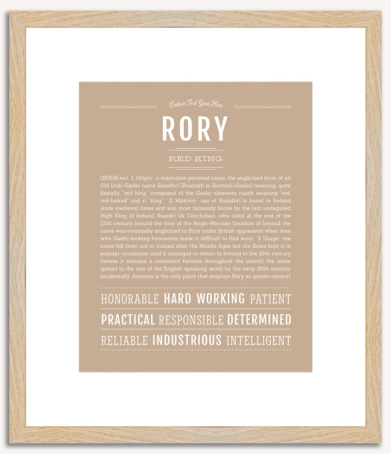 Rory (male) | Name Art Print