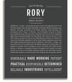 Rory (male) | Name Art Print – Name Stories