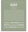 Rory (male) | Name Art Print – Name Stories