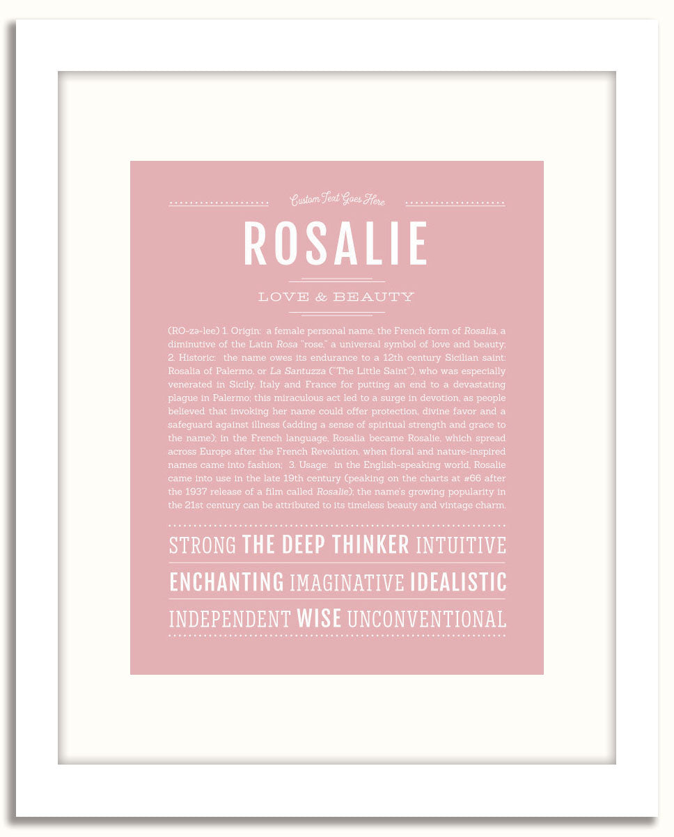 Frame Options | Dusty Rose | White Frame, Matted