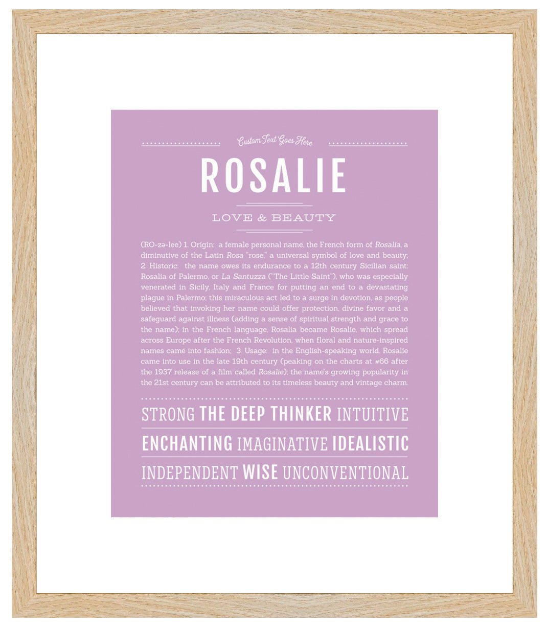 Frame Options | Lilac | Maple Frame, Matted