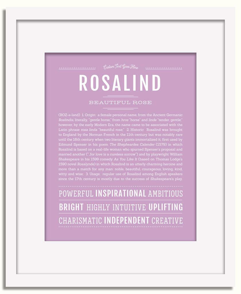 Frame Options | Lilac | White Frame, Matted