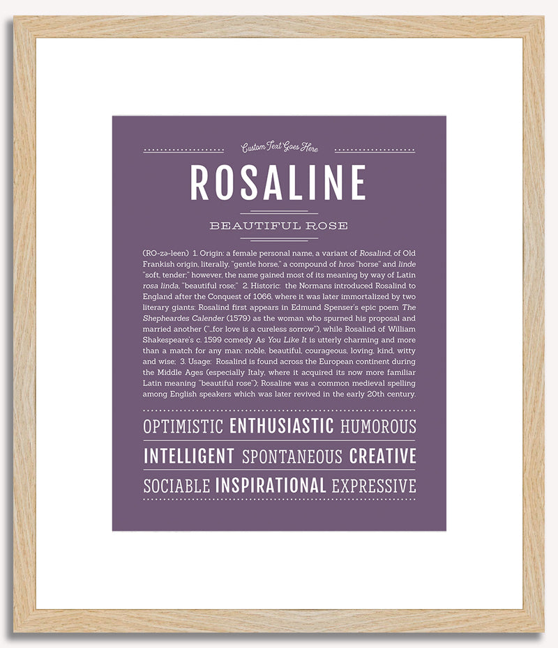 Rosaline | Name Art Print