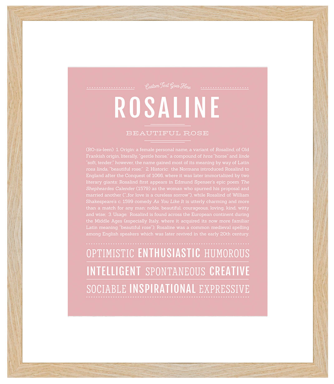 Rosaline | Name Art Print