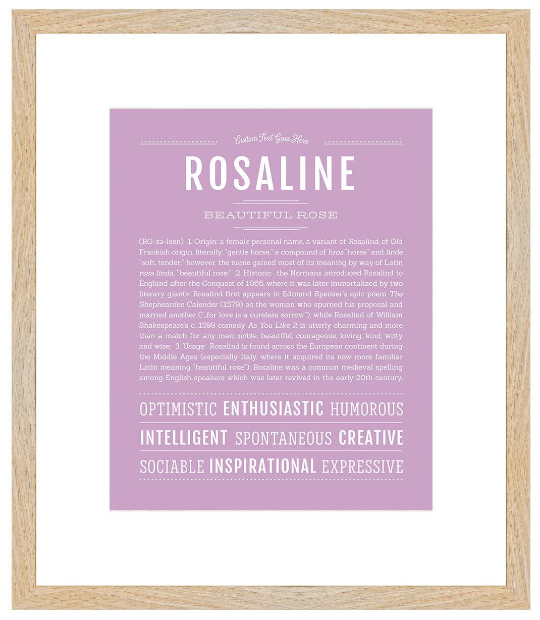 Rosaline | Name Art Print