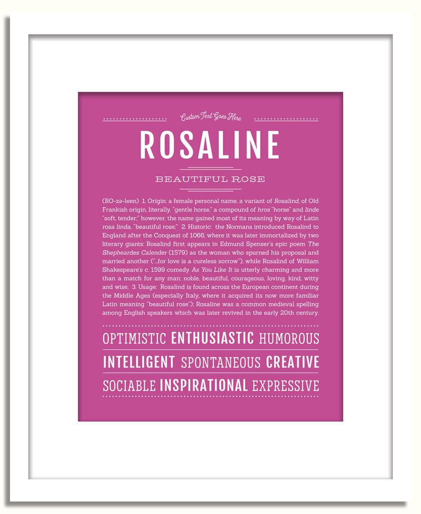 Rosaline | Name Art Print – Name Stories