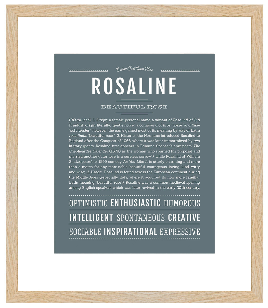 Rosaline | Name Art Print