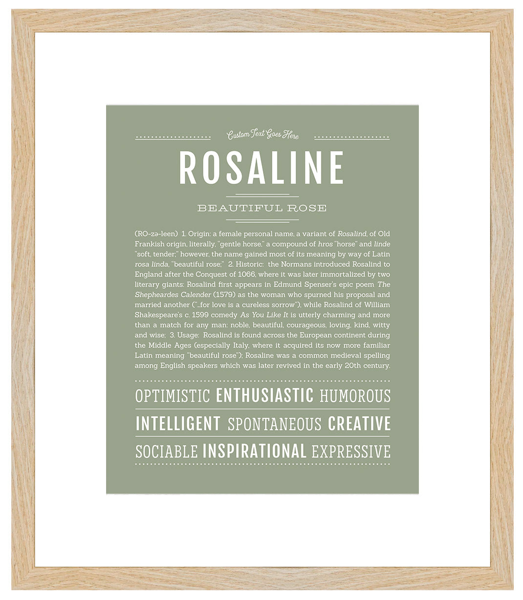 Rosaline | Name Art Print