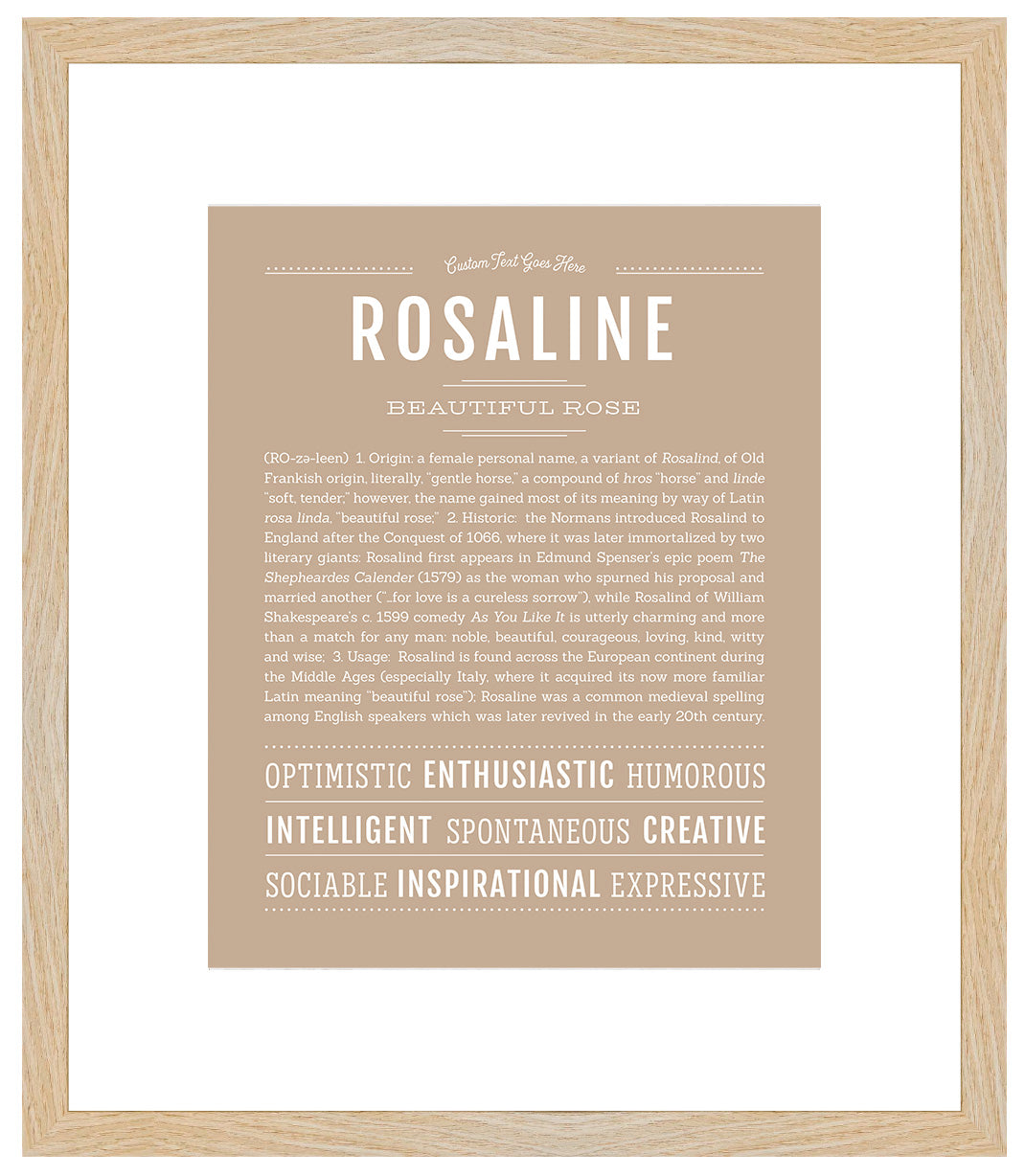 Rosaline | Name Art Print