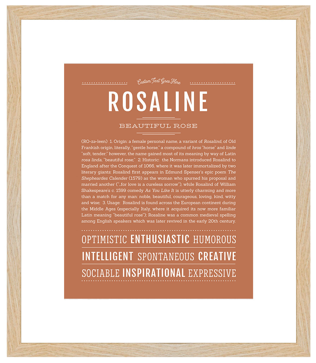 Rosaline | Name Art Print