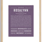 Rosalynn | Name Art Print