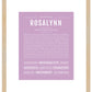 Rosalynn | Name Art Print