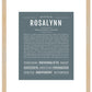 Rosalynn | Name Art Print