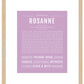 Rosanne | Name Art Print