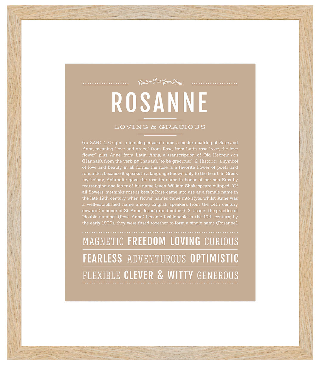 Rosanne | Name Art Print