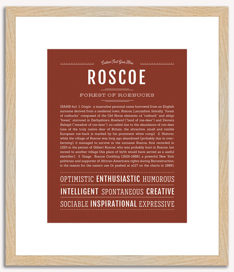 Roscoe | Name Art Print