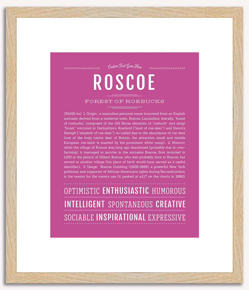 Roscoe | Name Art Print