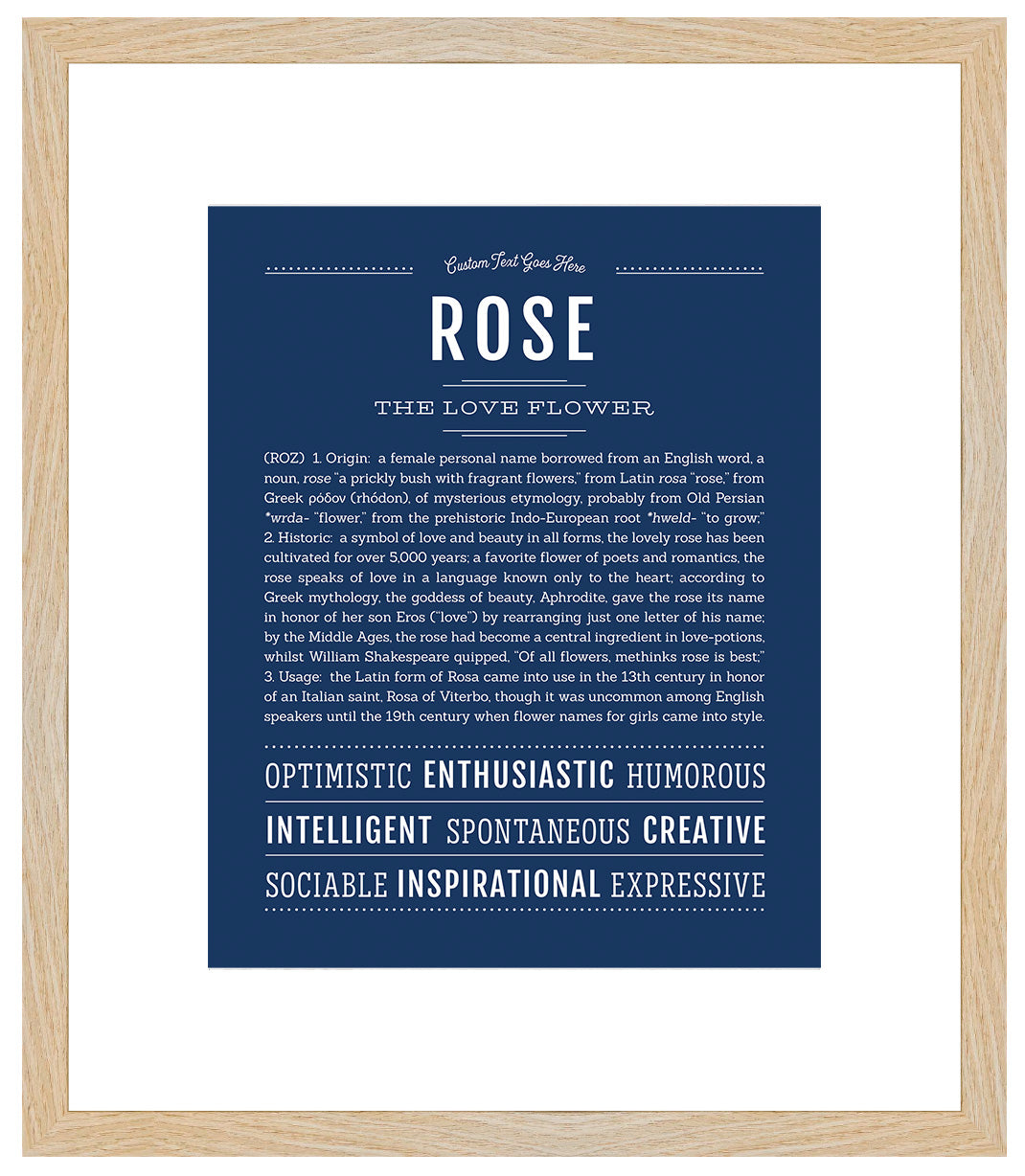 Rose | Name Art Print