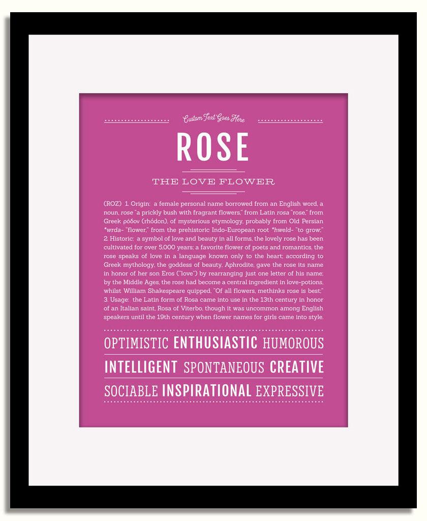 Frame Options | Dark Pink | Black Frame, Matted