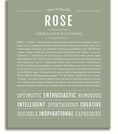 Rose | Name Art Print – Name Stories