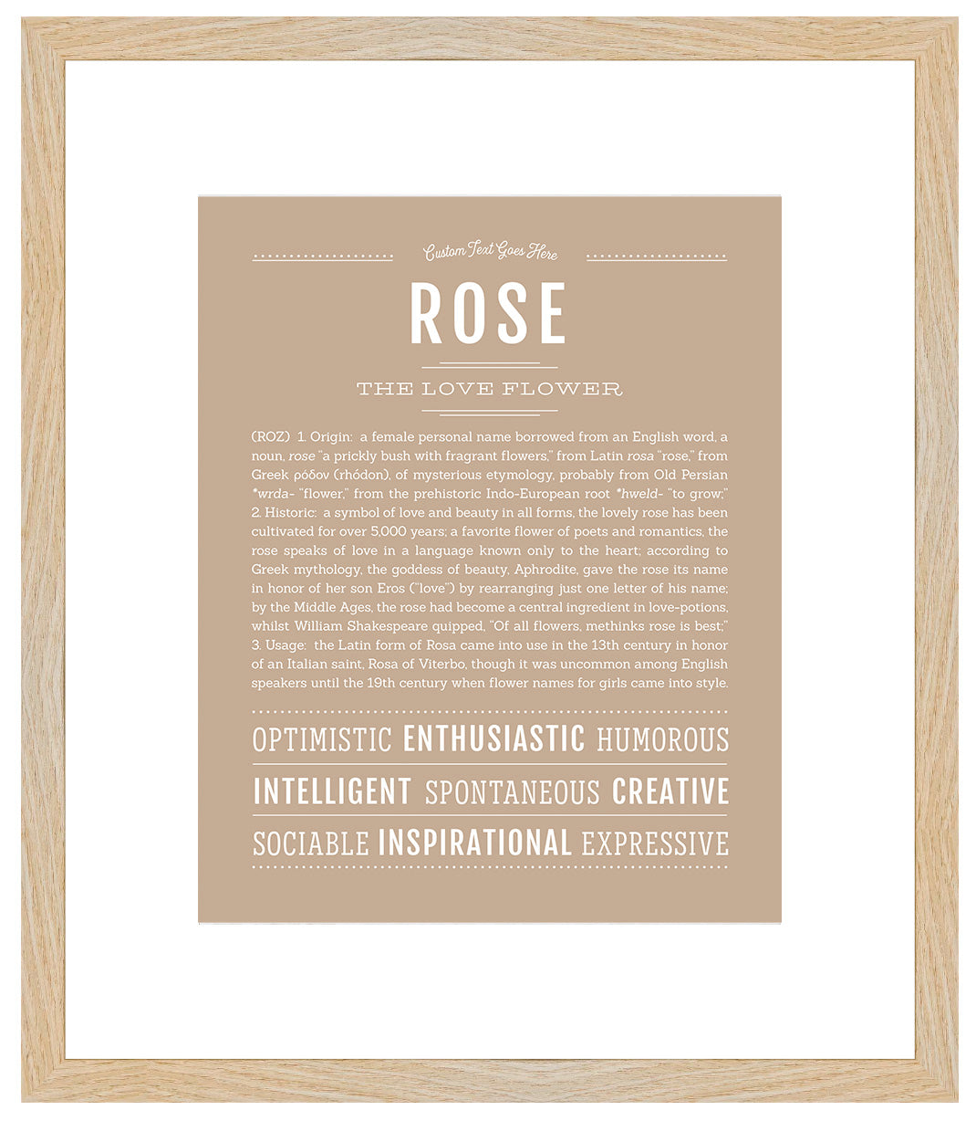 Rose | Name Art Print