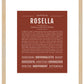 Rosella | Name Art Print