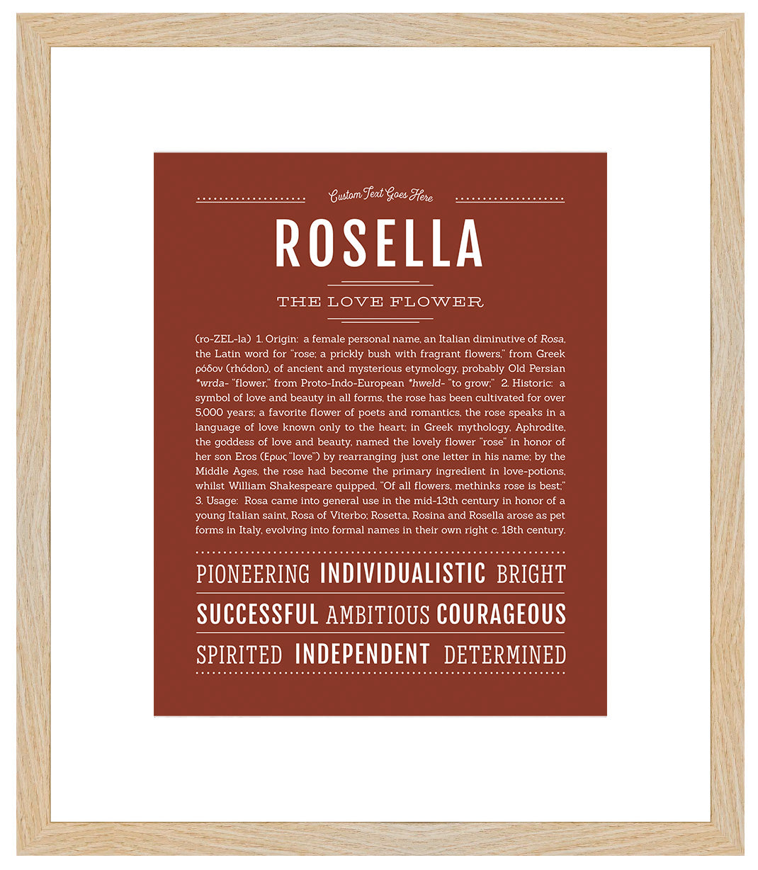 Rosella | Name Art Print