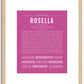 Rosella | Name Art Print