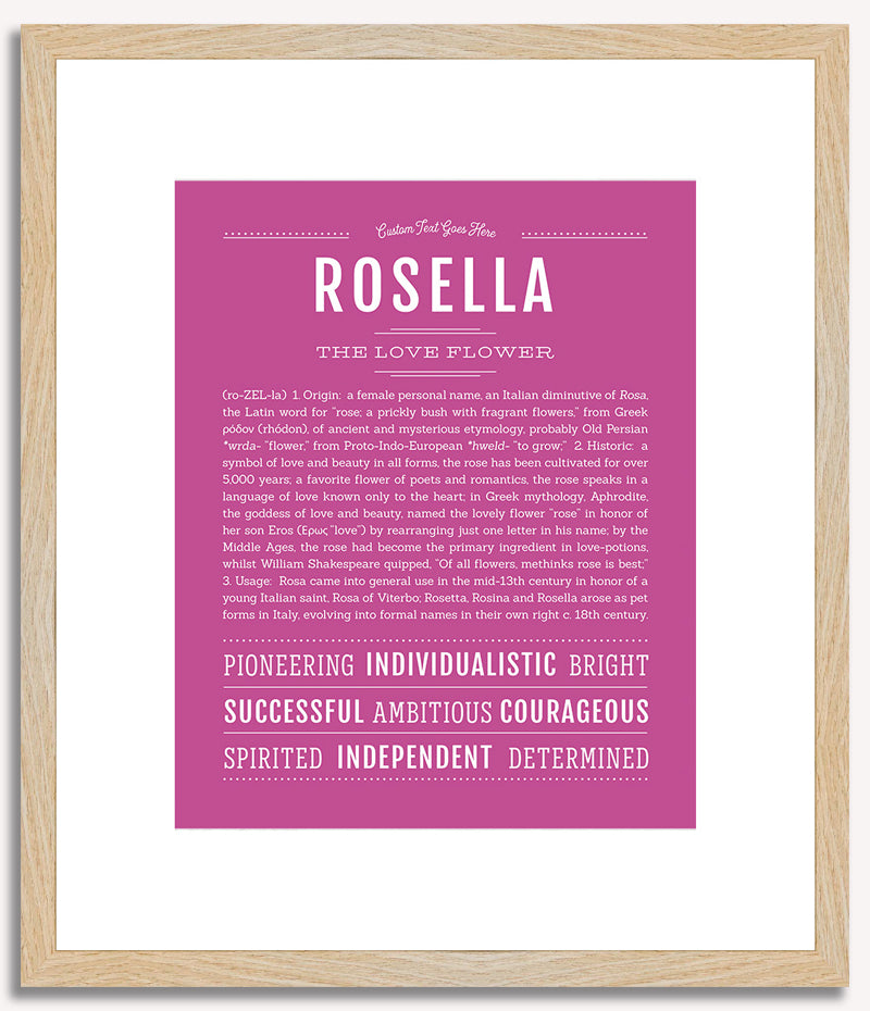 Rosella | Name Art Print