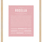 Rosella | Name Art Print