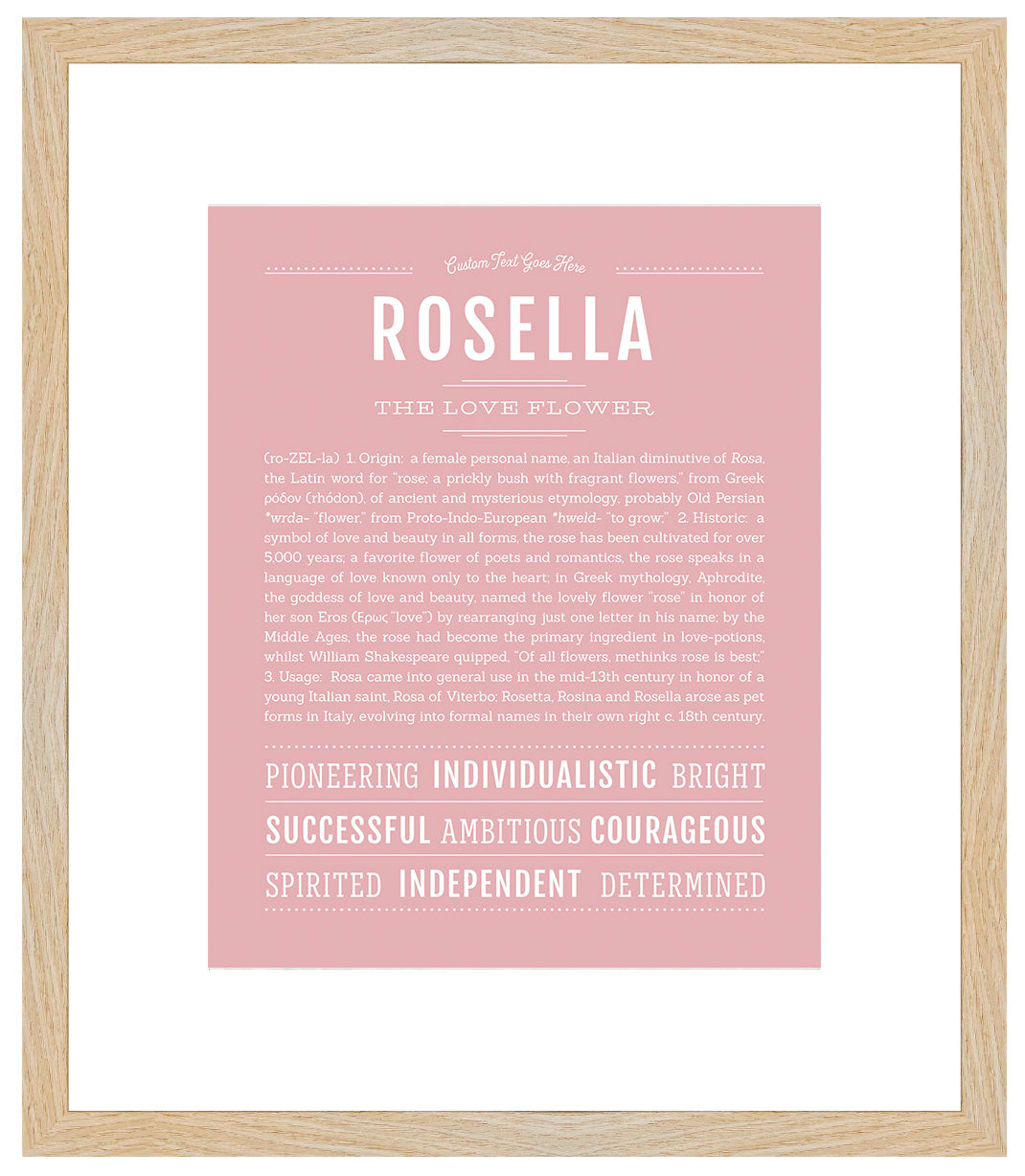 Rosella | Name Art Print