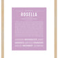 Rosella | Name Art Print