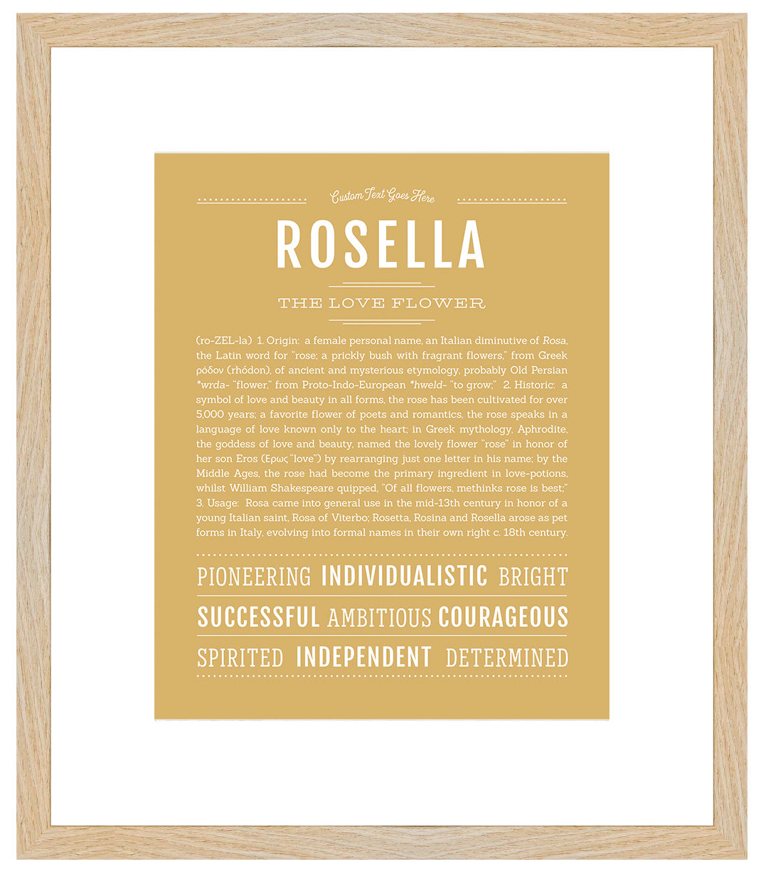 Rosella | Name Art Print